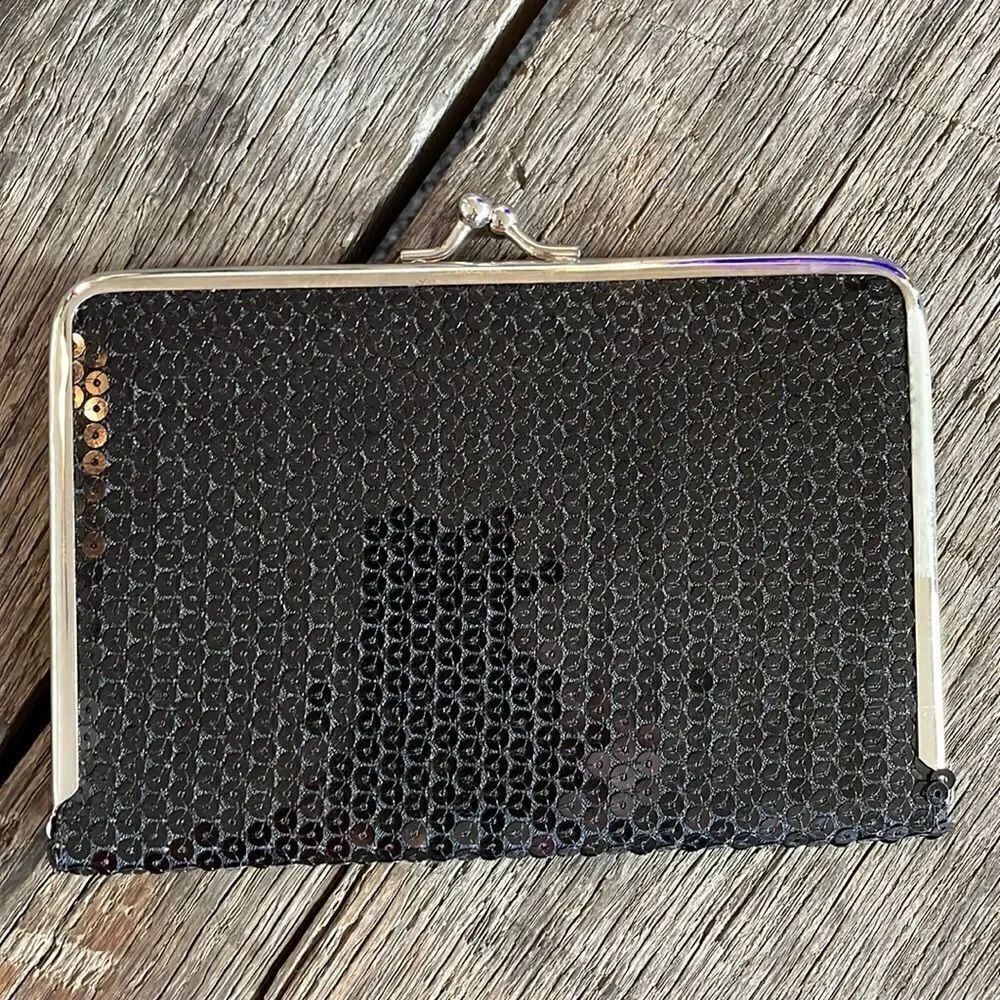 NWOT Black Sequined 4 X 6 Photo Album Case